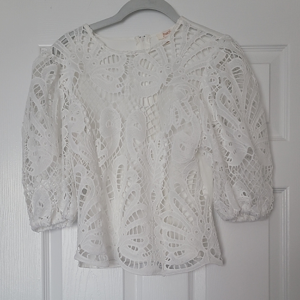 Elegant White Lace Top